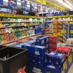 a large selection of beer