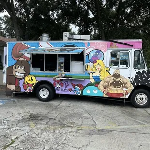 Permanent food truck outside