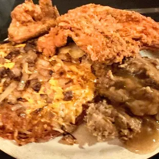 a plate of food on a table