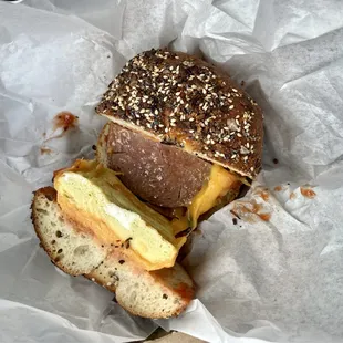 Awesome bagel, skip the pork roll!