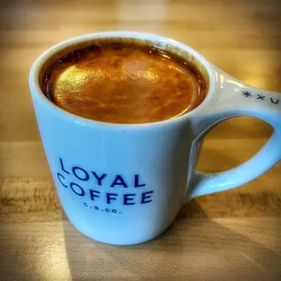 Americano with a perfect creama.