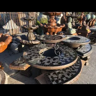 Concrete fire table
