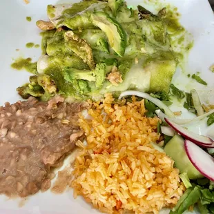 Poblano enchiladas
