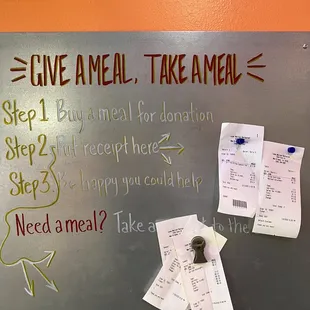 Meal sharing board