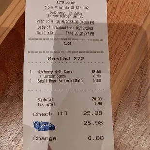 Expensive dinner for 1