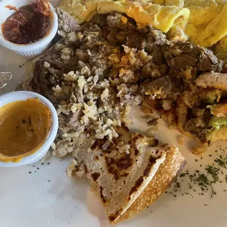 New York Steak and Eggs Crpe Brunch