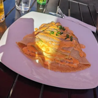 Breakfast Avocado Crepe Brunch