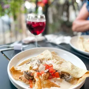 Chicken and Mushroom Savory Crepe