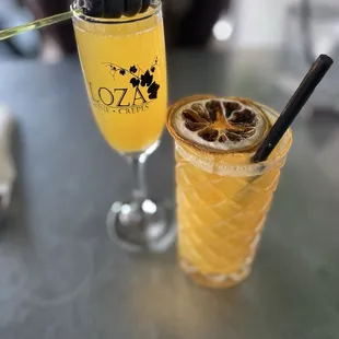 Winters orange and peach Bellini