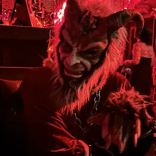 Krampus sitting at our table