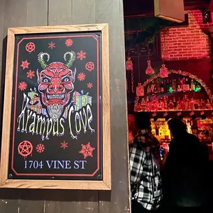 a sign for a restaurant