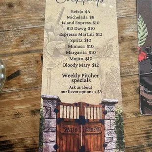 Cocktail Menu - Feb. 2025