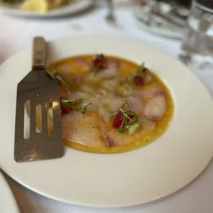 Yellow tail carpaccio