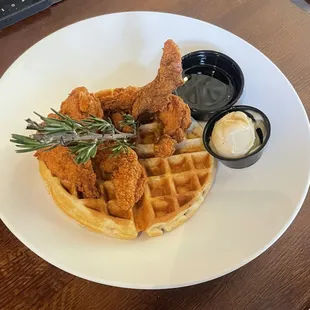 Chicken and waffles