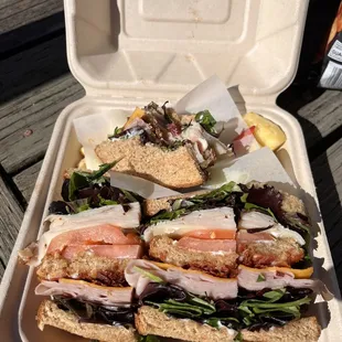 Garden-Style Club Sandwich - 1st bite