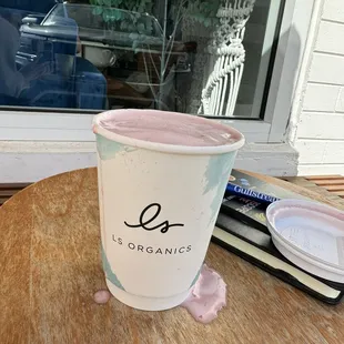 Cardi B latte! House made almond mylk!