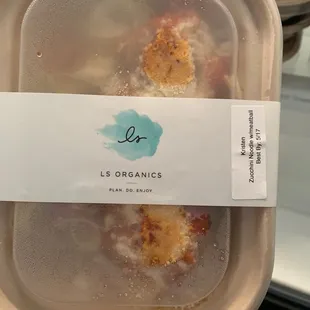 Zoodles with meatballs!