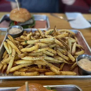 Large garlic parm herb fries
