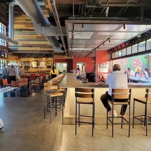 the interior of the restaurant