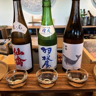 Our first round of sake pairings