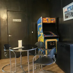 Seating in the back (and Ms Pac-Man!)