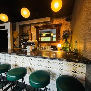 Bar area, decor, seating