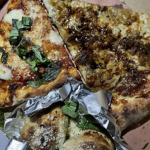Regular slice/ truffle slice and garlic knots