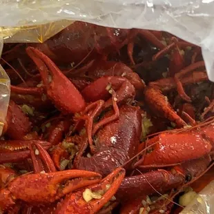 Mild garlic butter crawfish