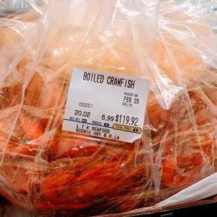 Boiled Crawfish - $119