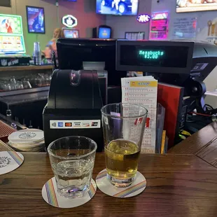 Hornitos and a Pride Bud Light.