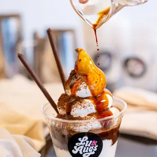 Blackcomb Affogato: Chocolate Dirt, Chocolate Pocky Sticks with a shot of Espresso