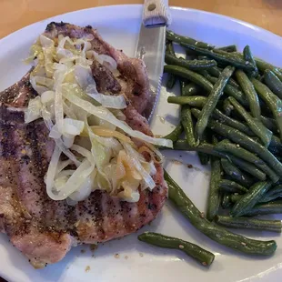 Pork chop  with green beans