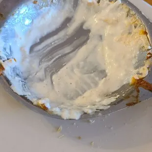 Crab dip...well it was before we stopped it up.