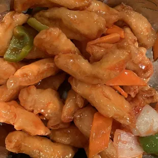 Sweet and sour pork (our favorite!)