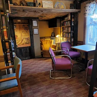 Upstairs seating....so cool