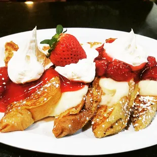 Strawberry shortcake French toast