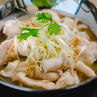 Steamed Fish Fillet with green onion & ginger
