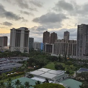 Our view in the morning. You can even see a bit of the ocean on the left.