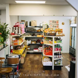 the inside of the store