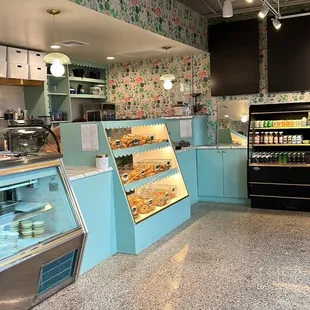 Interior, Bagel selection.