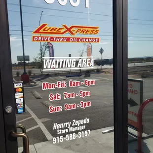 Entrance to waiting area