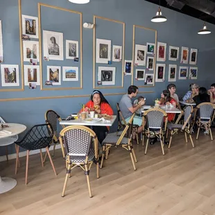 people sitting at tables