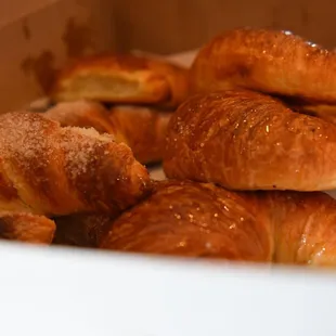 Honey glazed croissants