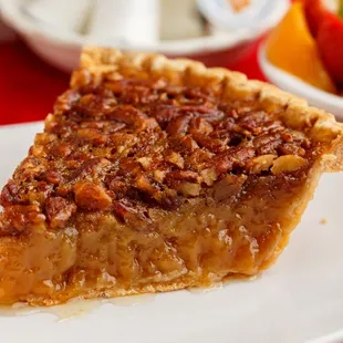 a slice of pecanli pie