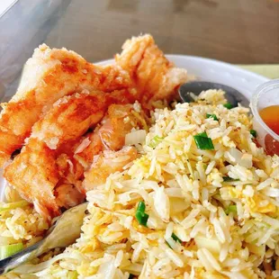 Salmon with Fried Rice