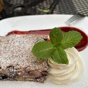 Cherry bread pudding