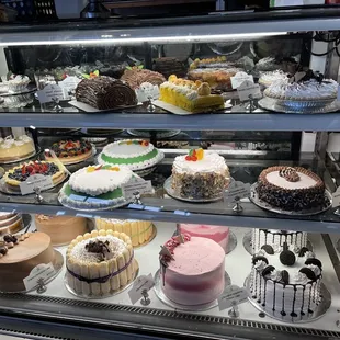 Different selection of cakes