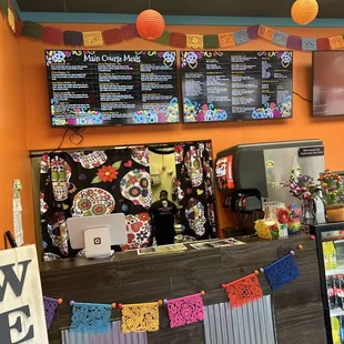 At the counter