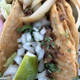 Shredded beef taco