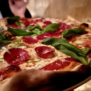 Pepperoni with hot peppers